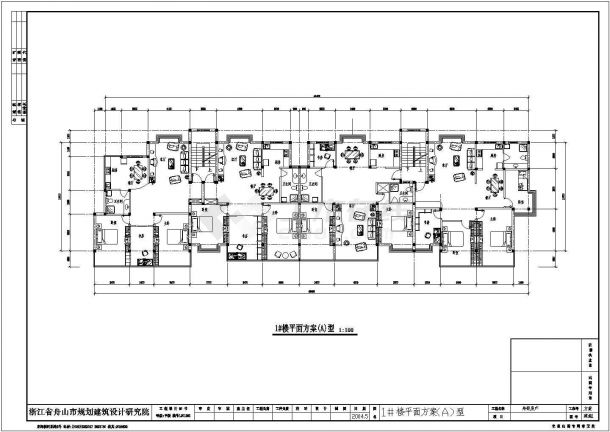 明光市中南锦城小区住宅施工设计平面CAD图-图二