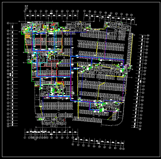 某住宅项目地下室动力配电设计CAD图_图1