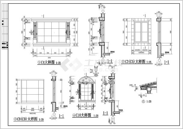 292.88平米别墅建筑设计施工图-图二