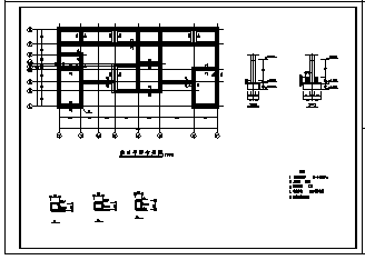 某二层砖混结构农村住宅结构施工cad图_住宅施工-图一