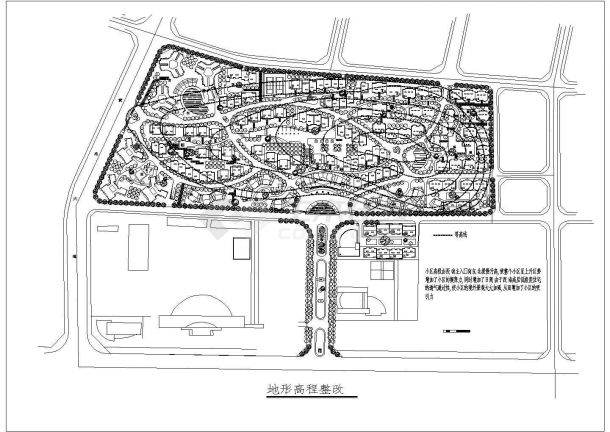 丹阳市市区某花园总平面规划分析CAD图-图二