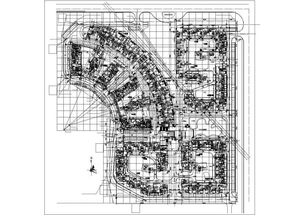 长沙市万科花园小区六期总平面规划设计CAD图纸（占地5.9万平米）-图一