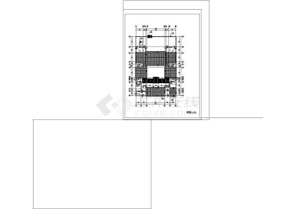 单层四合院住宅建筑平立面CAD图纸-图一