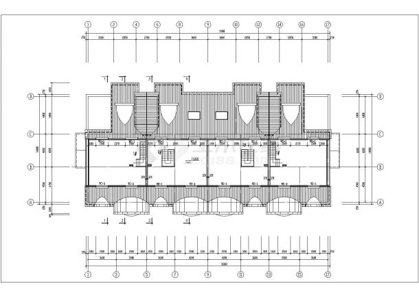 1600平米2层砖混结构迫坡屋顶住宅楼建筑设计CAD图纸（2套方案）-图一