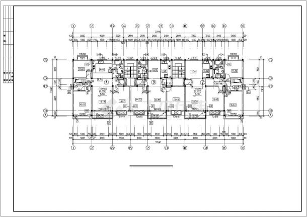 3650平米5层砖混结构住宅楼全套建筑设计CAD图纸（含阁楼和车库）-图二