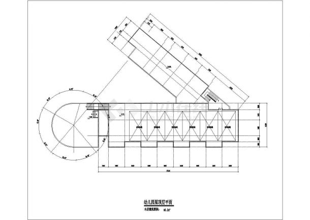 某学校3400平米3层框架结构教学楼平面设计CAD图纸（含效果图）-图一