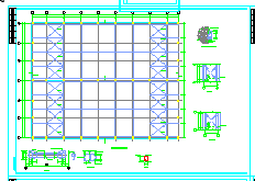 两层框架钢屋面厂房结构施工图-图一