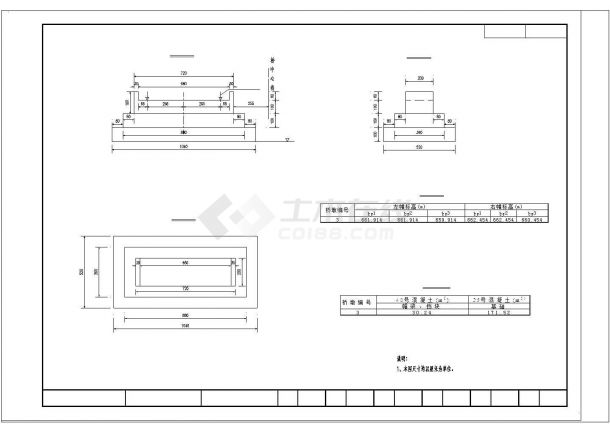 桥墩一般CAD全套构造图-图一