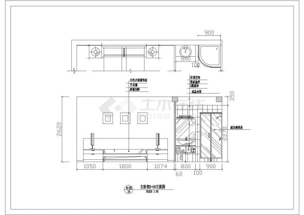 某地区江滨假日家居装修设计cad全套施工图纸（甲级院设计）-图二