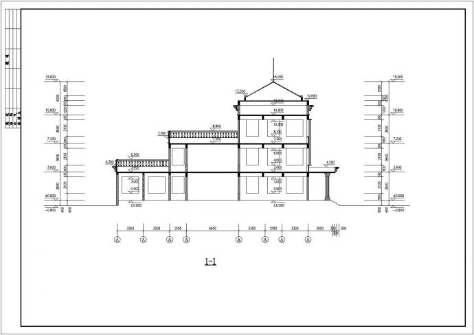 合肥市某社区幼儿园1450平米3层砖混结构教学楼建筑设计CAD图纸_图1