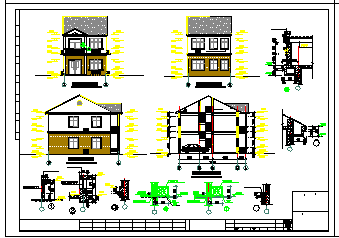 某地区私家住宅设计cad建筑图纸-图二