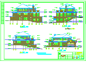 香格里拉千万级别墅建筑全套cad设计图纸-图二