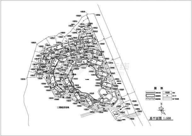 许昌市文锦花园小区总平面规划设计CAD图纸（占地4.7万平米）-图一