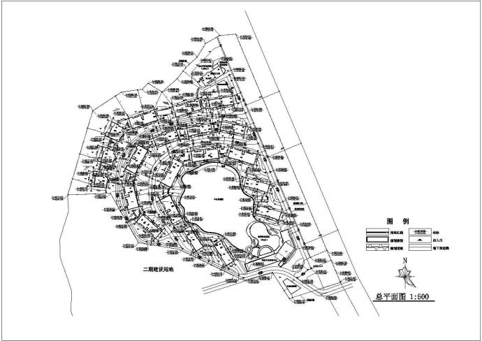 许昌市文锦花园小区总平面规划设计CAD图纸（占地4.7万平米）_图1