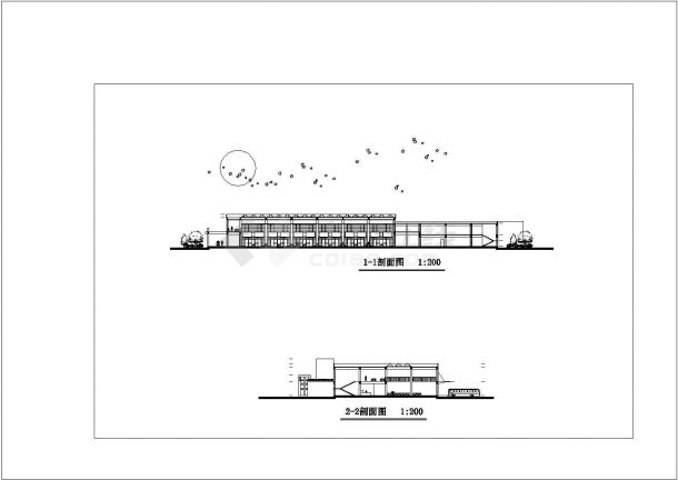 某长途汽车站建筑施工cad图纸设计-图二