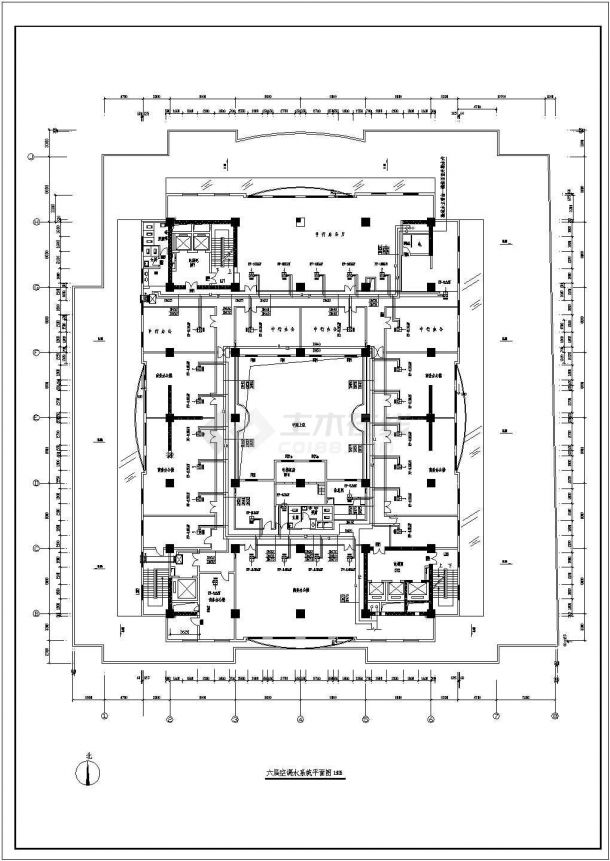 泰州市某机房系统全套平面cad暖通设计施工图-图二