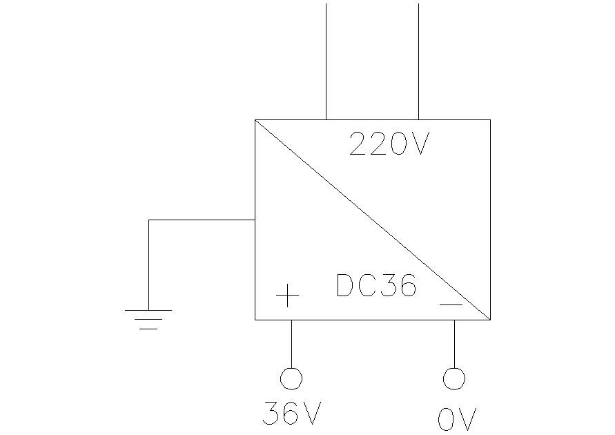 36V开关电源电气元件符号素材模板