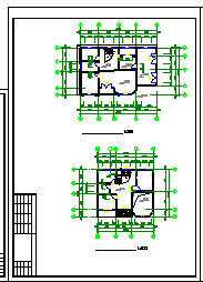 某小型别墅建筑结构设计cad施工图纸-图一