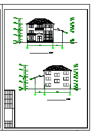 某小型别墅建筑结构设计cad施工图纸-图二