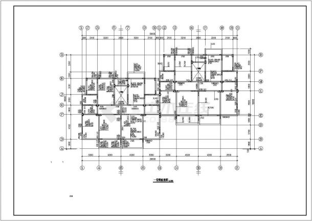 某多层框架住宅楼建筑结构全套设计施工CAD图纸-图一