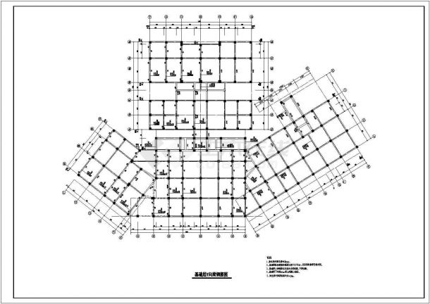 某十三层薄壁异形柱框架商住楼建筑结构全套设计施工CAD图纸-图一