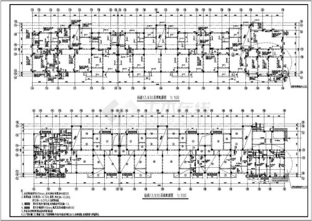 某小区5+1阁楼框架住宅楼建筑结构全套设计施工CAD图纸-图一