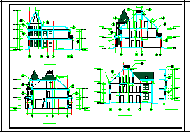 一套完整的北方别墅建筑设计cad施工图纸-图二