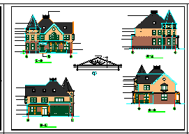 一套完整的北方别墅建筑设计cad施工图纸