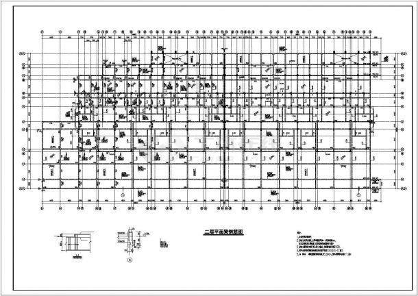 某城市小区三层框架商业铺联体别墅建筑结构设计施工CAD图纸-图二