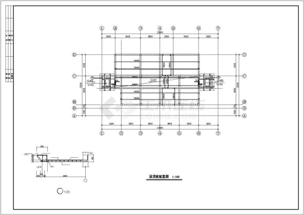 某1+3+1阁楼层砖混(内框架)住宅楼建筑结构设计施工CAD图纸-图一