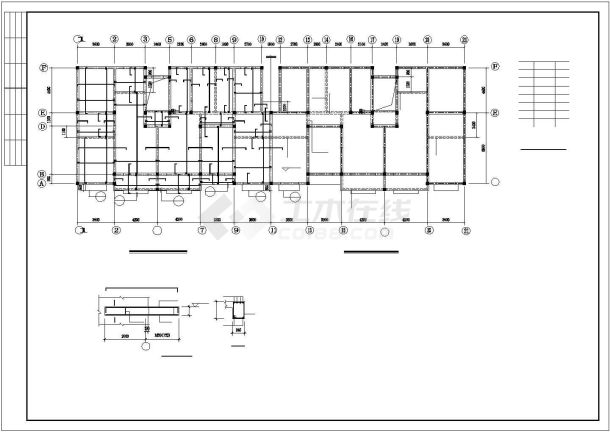 某5+1阁楼砖混住宅楼建筑结构设计施工CAD图纸-图二