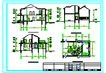 某豪华别墅建筑设计cad施工图纸含效果图_图1