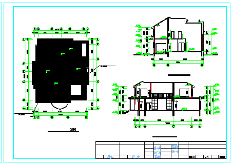 某经典别墅建筑设计cad施工图含效果图_图1