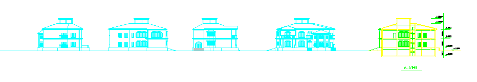 某别墅建筑设计cad方案图含效果图
