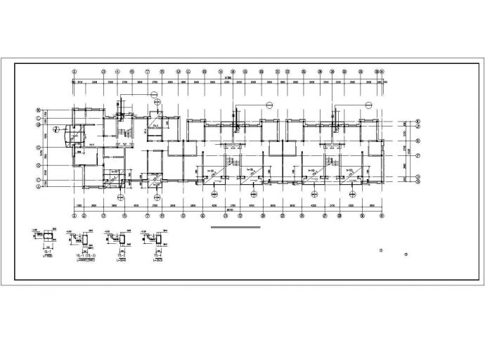某六层(底框)砖混小区住宅楼建筑结构设计施工CAD图纸_图1