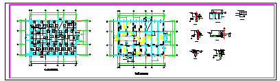 沈阳六层框架办公楼结构设计CAD施工图-图二