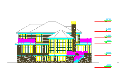 某地别墅建筑设计cad方案图含效果图-图二