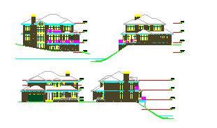 某别墅建筑设计cad设计图含效果图-图二