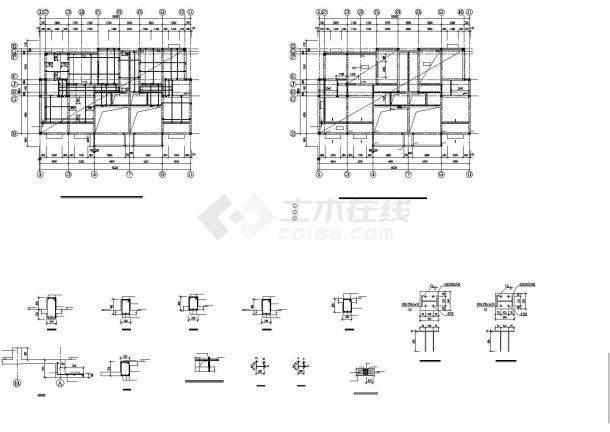某地区小区5层砖混住宅楼建筑结构设计施工CAD图纸-图二