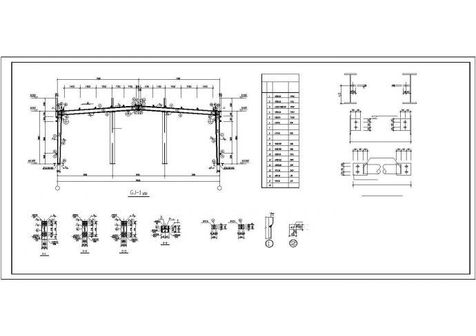 厂房设计_某地区工业区轻钢结构厂房建筑结构设计施工CAD图纸_图1