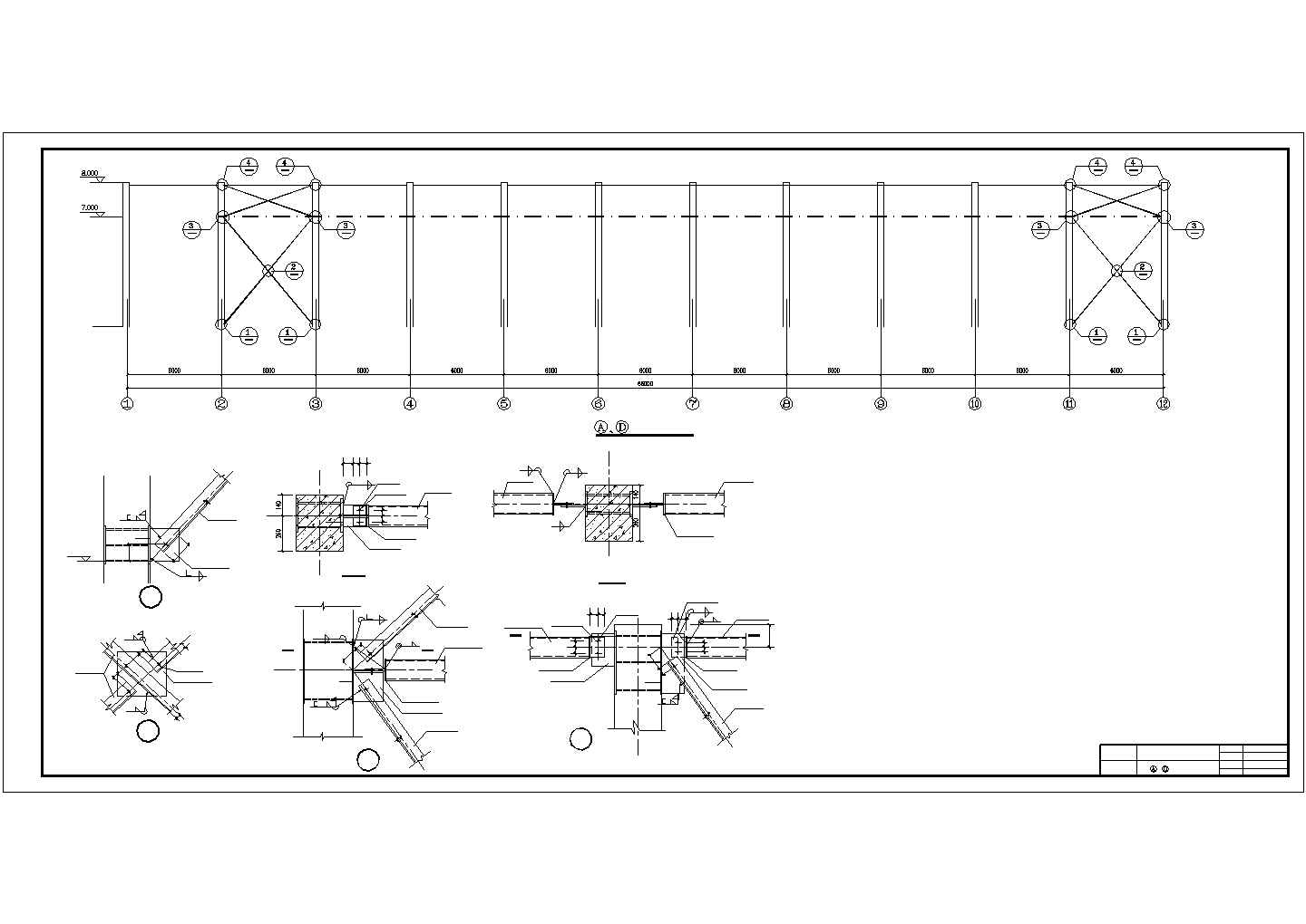 厂房设计_某地区工业区18m跨带吊车厂房建筑结构设计施工CAD图纸