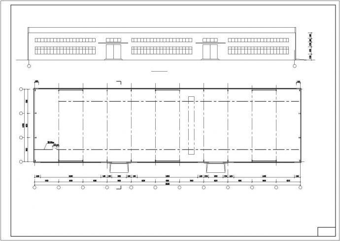厂房设计_某地区工业区18m钢结构厂房建筑结构设计施工CAD图纸_图1