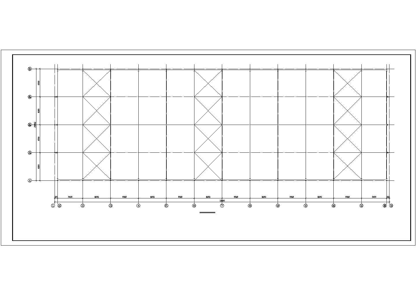 厂房设计_某地区工业区门式刚架承重结构带吊车厂房建筑结构设计施工CAD图纸