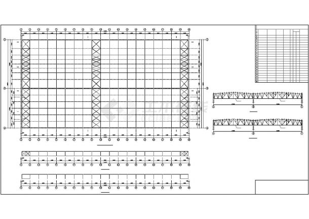 某工业区钢结构仓库建筑结构设计施工CAD图纸-图一