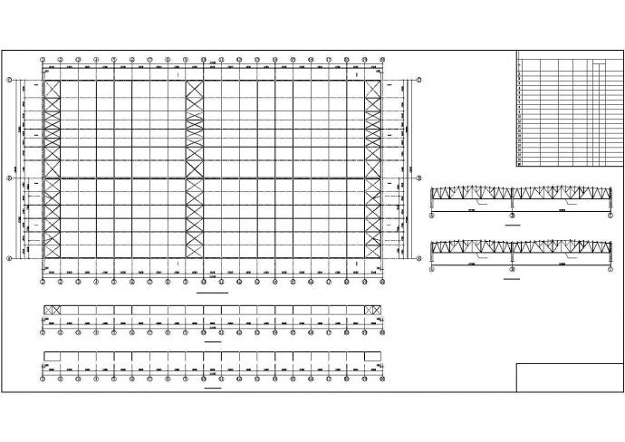 某工业区钢结构仓库建筑结构设计施工CAD图纸_图1