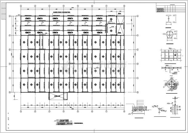 某工业区饲料公司钢结构车间建筑结构设计施工CAD图纸-图二