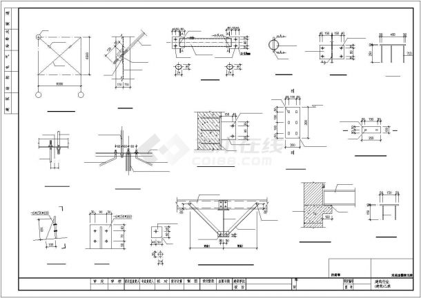厂房设计_某工业区机械设备厂房屋顶采用轻钢建筑结构设计施工CAD图纸-图二