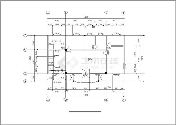 某豪华别墅建筑结构施工图（18米长10.8米宽）-图二
