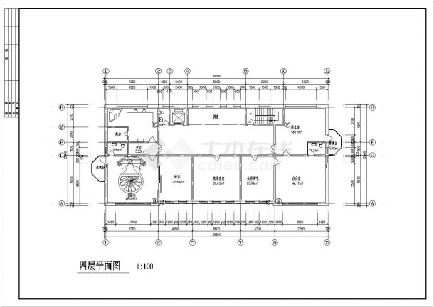 某五层（含地下室）联体别墅建筑设计施工图-图二