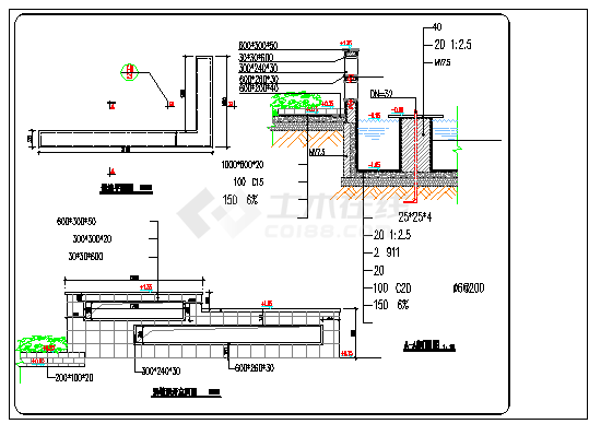 42.31x28m别墅庭院景观施工cad全图-图一